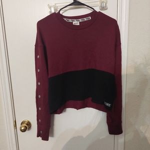 PINK long sleeve crop